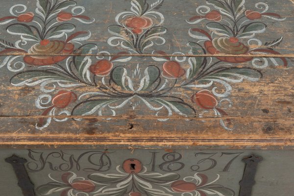 19th Century Northern Swedish Painted Chest-MJF-1343028