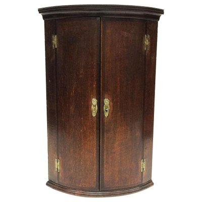 19th Century Oak Hanging Corner Cupboard-UCH-1224583