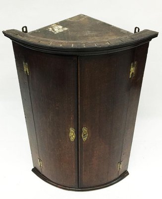 19th Century Oak Hanging Corner Cupboard-UCH-1224583