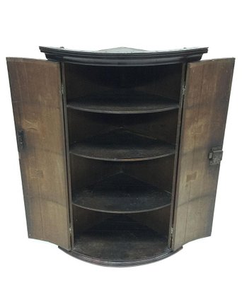 19th Century Oak Hanging Corner Cupboard-UCH-1224583