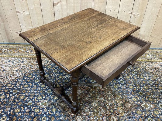 19th Century Oak Side Table-QYF-1785375