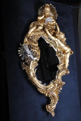 19th Century Ornate Rococo Mirror in Giltwood, Paris, 1870s-FLW-1402186