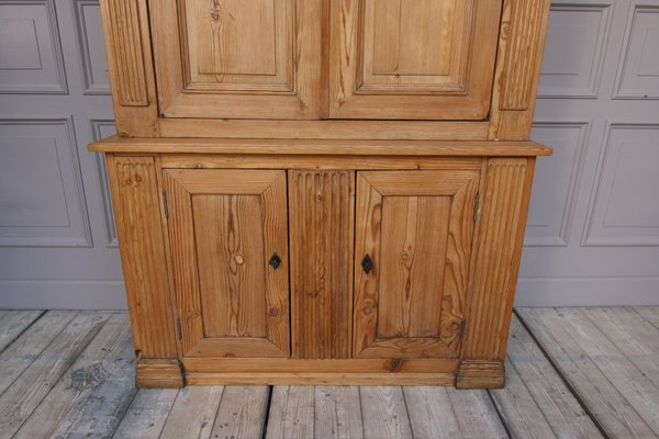 19th Century Pine Bookcase Cabinet-TAT-727623