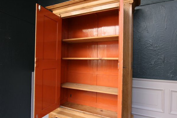 19th Century Pine Bookcase Cabinet-TAT-727623