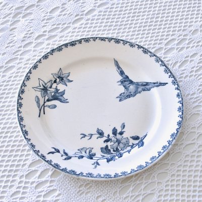 19th Century Plates Favorite Blue Iron Clay from Sarreguemines, 1890s, Set of 7-SHG-2022778