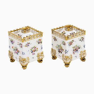 19th Century Porcelain Covered Jars from Porcelain of Paris, Set of 2-CEJ-770012