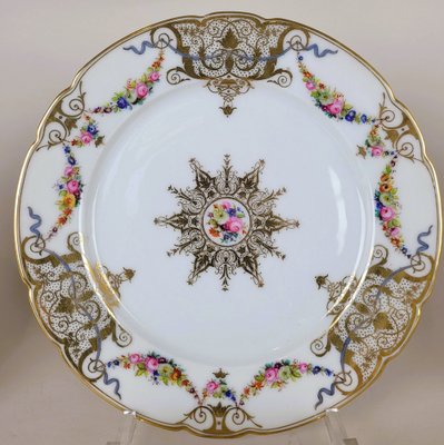 19th Century Porcelain Plates from Macé, Sèvres, Set of 12-SYQ-1802010