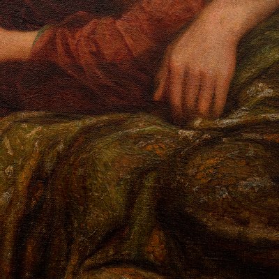 19th Century Pre-Raphaelite Oil Painting by Arthur Augustus Dixon-MAX-986741