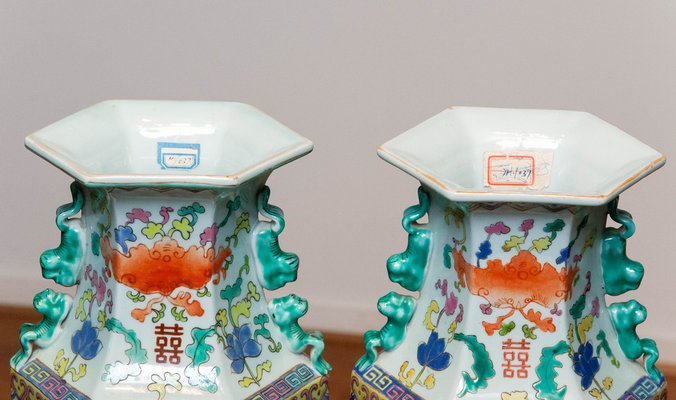 19th Century Qing Dynasty Matching Chinese Famille Rose Vases, Set of 2-JE-1364450