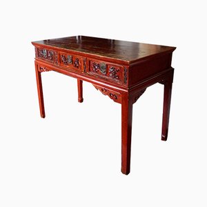 19th Century Red Lacquer Chinese Table-DVX-883207