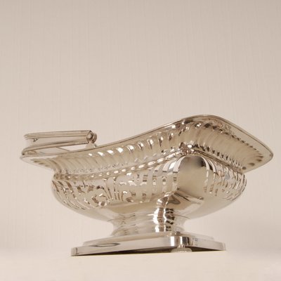 19th Century Regency Dutch Sterling Silver Bread Basket, 1800s-GOE-1175405