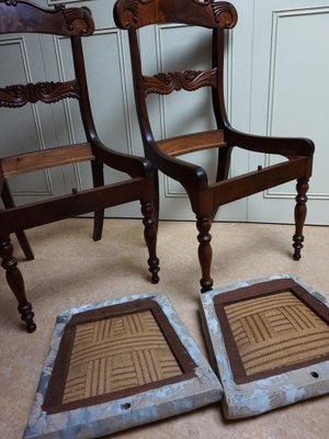 19th Century Regency Mahogany Cornucopia Dining Chairs, Set of 2-EA-1703477