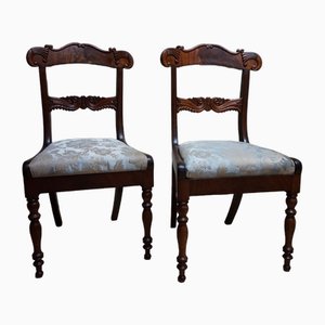 19th Century Regency Mahogany Cornucopia Dining Chairs, Set of 2-EA-1703477