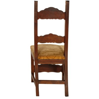 19th Century Renaissance Style Carved Walnut Dining Chairs, Set of 6-NJV-575138