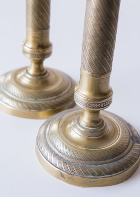 19th Century Restoration Bronze Candleholders, Set of 2-JWI-1361849