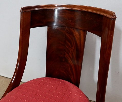 19th Century Restoration Period Mahogany Gondola Chairs, Set of 4-RVK-1146826