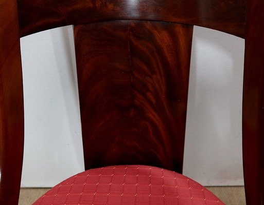 19th Century Restoration Period Mahogany Gondola Chairs, Set of 4-RVK-1146826