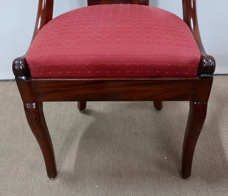 19th Century Restoration Period Mahogany Gondola Chairs, Set of 4-RVK-1146826