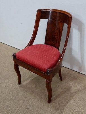 19th Century Restoration Period Mahogany Gondola Chairs, Set of 4-RVK-1146826