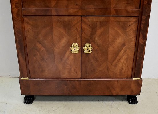 19th Century Retour d’Égypte Mahogany Burl Veneer Secretaire-RVK-712844