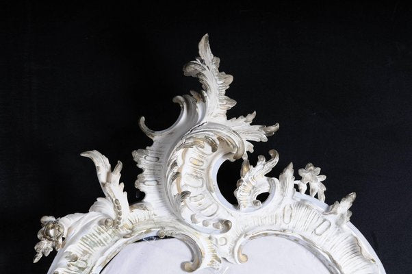 19th Century Rococo Decorated Wall Mirror, 1870s-FLW-1402160