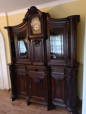 19th Century Rococo Style Cabinet with Clock-WQQ-726670