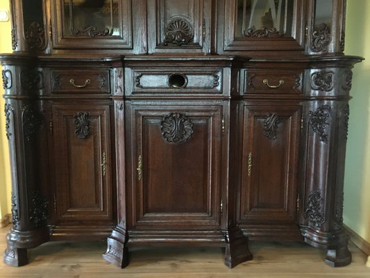 19th Century Rococo Style Cabinet with Clock-WQQ-726670