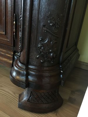 19th Century Rococo Style Cabinet with Clock-WQQ-726670