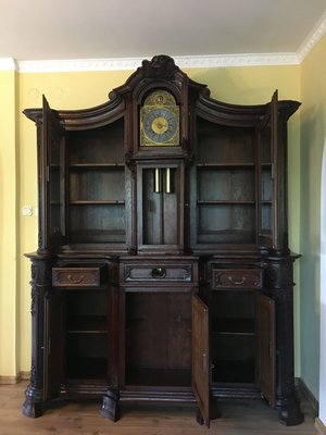 19th Century Rococo Style Cabinet with Clock-WQQ-726670