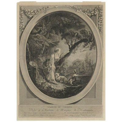 19th Century Romantic Steel L’arrive Du Courrier Engraving-WFS-744988