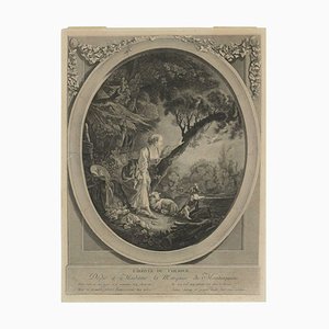 19th Century Romantic Steel L’arrive Du Courrier Engraving-WFS-744988