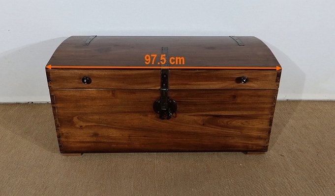 19th Century Rounded Solid Teak Chest-RVK-1179118