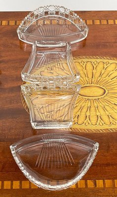 19th Century Russian Crystal Cut Set with Castellated Rims, Set of 3-UCH-1224308