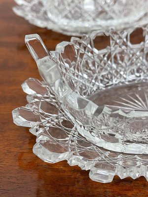 19th Century Russian Crystal Cut Set with Castellated Rims, Set of 3-UCH-1224308