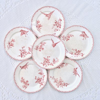 19th Century Sarreguemines Dessert Plates, 1878, Set of 6-SHG-2040531