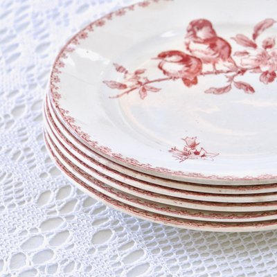 19th Century Sarreguemines Plates, 1878, Set of 6-SHG-2040525