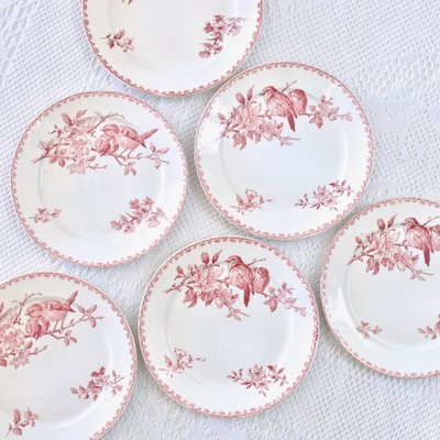 19th Century Sarreguemines Plates, 1878, Set of 6-SHG-2040527