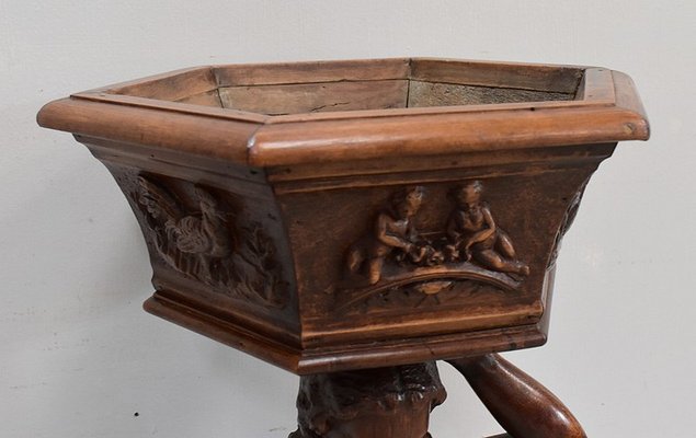 19th Century Sculptural Chestnut Planter-RVK-703032