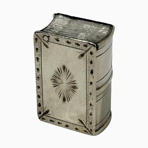 19th Century Silver Loderein Box in the Shape of a Book-UCH-1224143