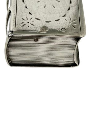 19th Century Silver Loderein or Snuff Box in the Shape of a Book-UCH-1224148