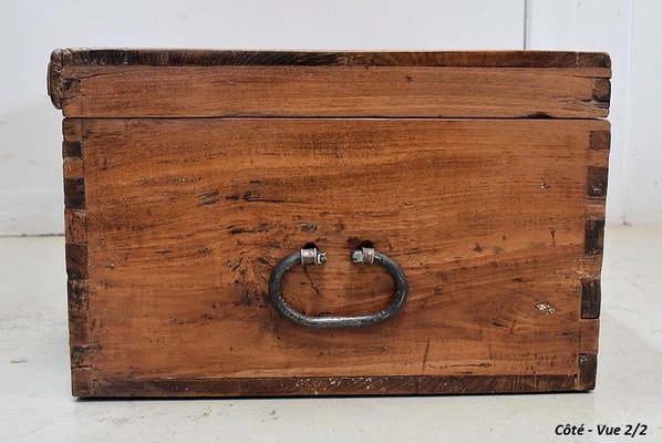 19th Century Solid Ash Trunk with Iron Handles-RVK-724802