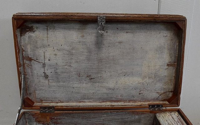 19th Century Solid Ash Trunk with Iron Handles-RVK-724802