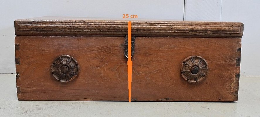 19th Century Solid Ash Trunk with Iron Handles-RVK-724802