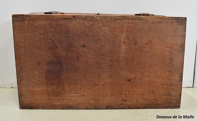 19th Century Solid Ash Trunk with Iron Handles-RVK-724802