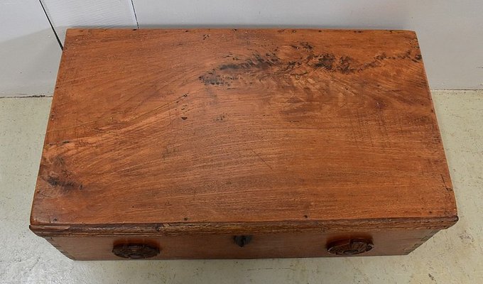 19th Century Solid Ash Trunk with Iron Handles-RVK-724802