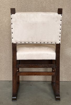 19th Century Spanish Carved Walnut Dining Chairs, Set of 6-PSK-1334361