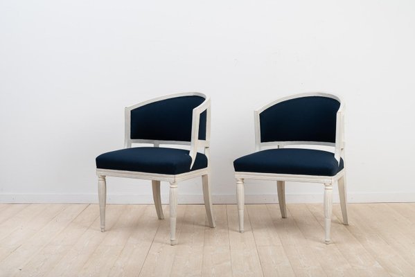 19th Century Swedish Barrel Back Chairs, Set of 2-MJF-931320