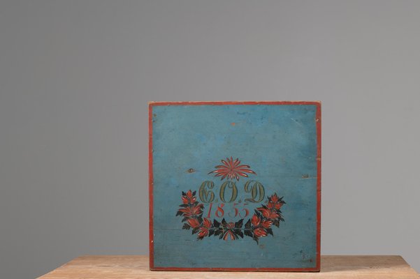 19th-Century Swedish Blue Pine Box-MJF-981490