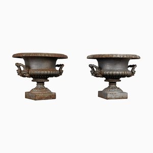 19th-Century Swedish Cast Iron Urns from J. & C.G. Bolinder Stockholm, Set of 2-MJF-959614