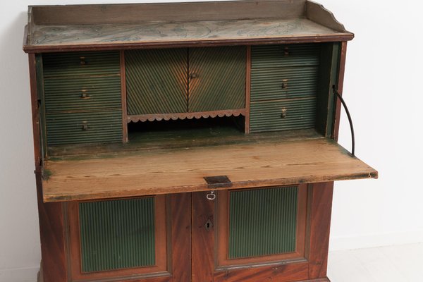 19th Century Swedish Country Pine Secretary Desk-MJF-1009810